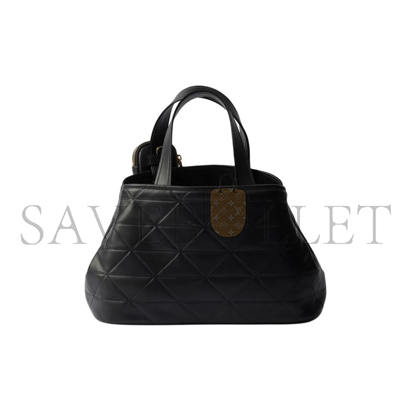 PRADA MEDIUM LEATHER TOTE BAG WITH STITCHING 1BG545 (35*22*15cm)